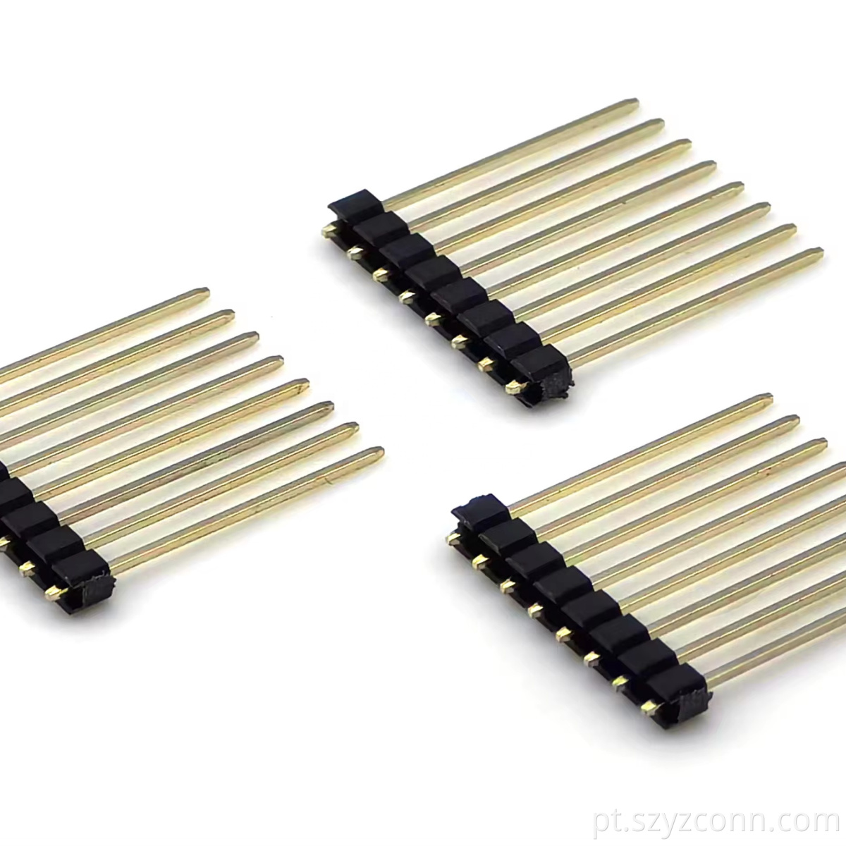 Fileira H2.0mm reto 1*8P do conector do encabeçamento do Pin do passo de 2.54mm única 2.54mm Pitch Pin Header Connector Single Row Straight H2.0mm 1*8P